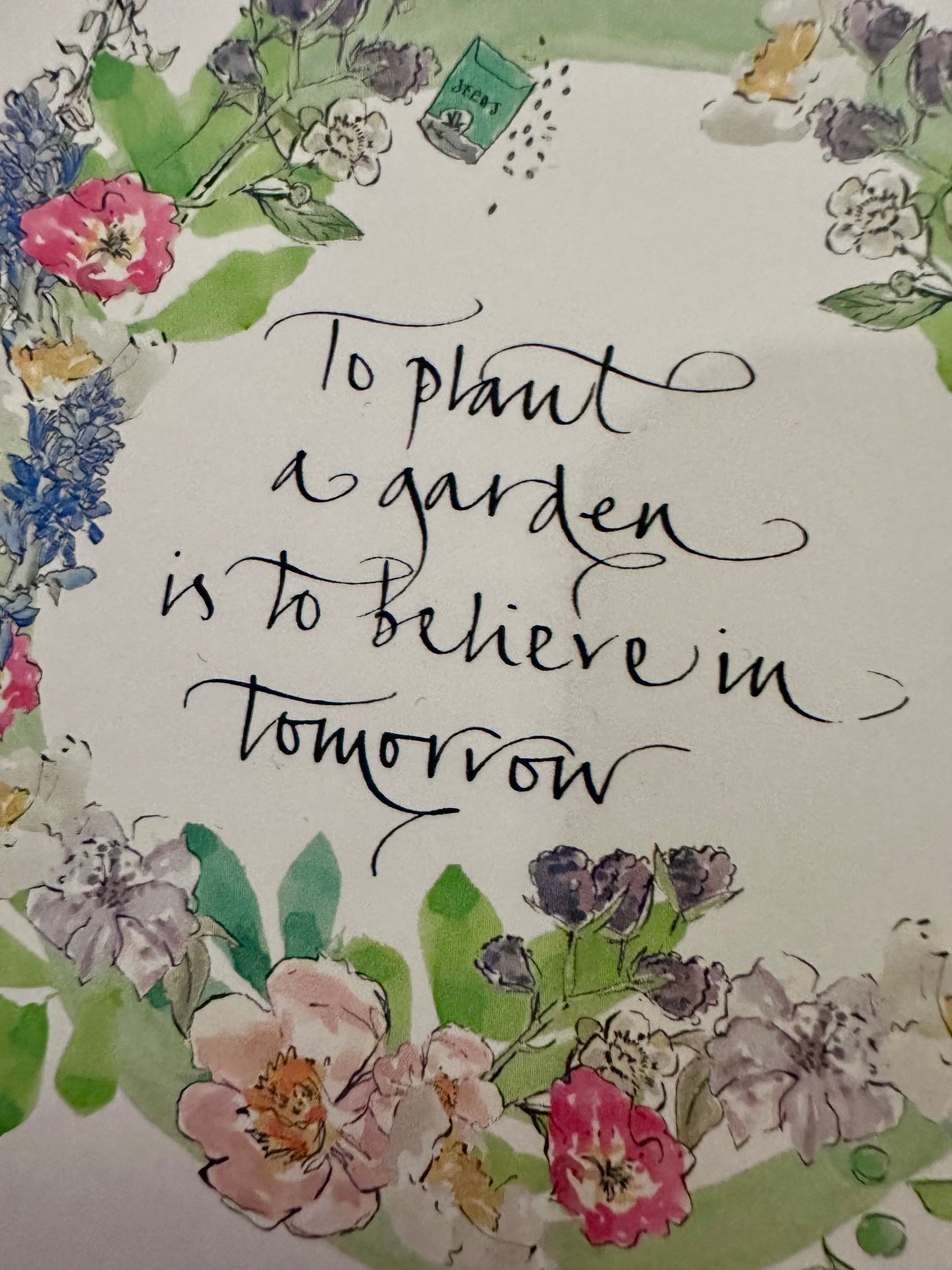 Quotation Postcard: Positive Gardening