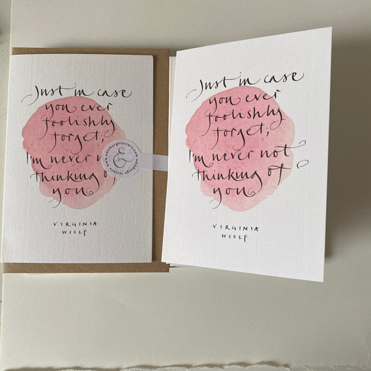 "Incase you ever foolishly forget...." pack of 4 cards