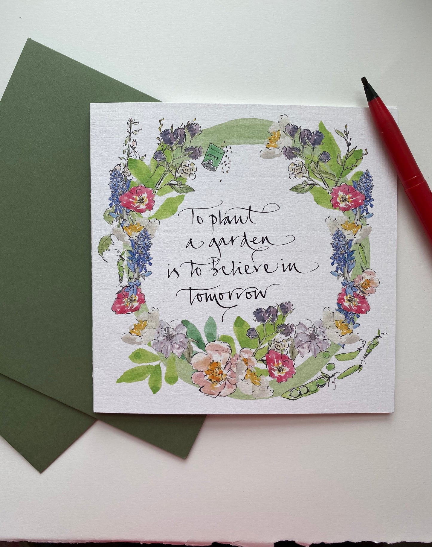 Positive Gardening Greeting Card