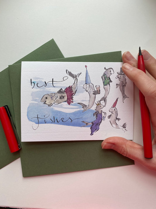 Best Fishes! Greeting card