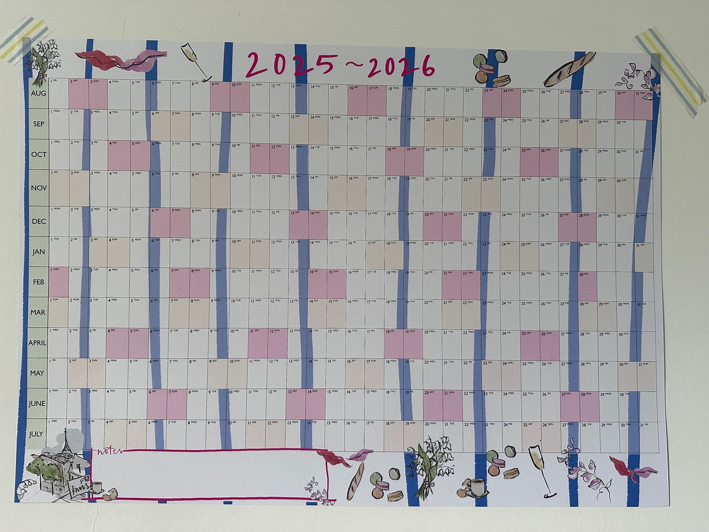 Academic Wall Planner 25/26