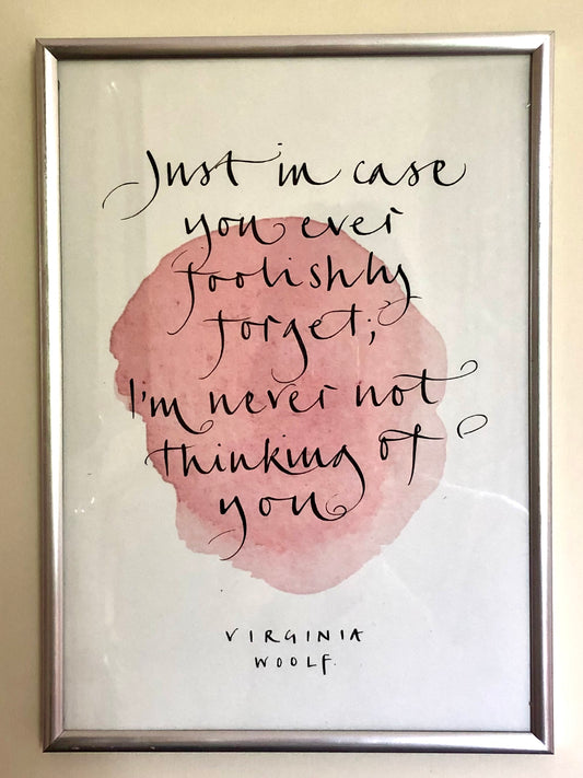 Virginia Woolf Quotation Print (A4)
