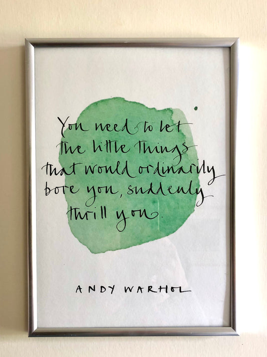 Andy Warhol Quotation Print (A4)
