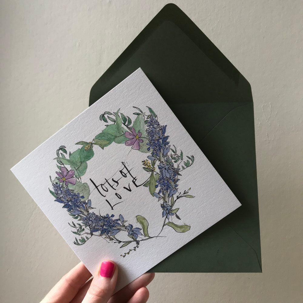 Lots of Love Greeting card