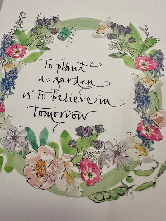 Quotation Postcard: Positive Gardening