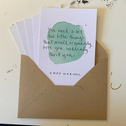 Quotation Postcard: Andy Warhol
