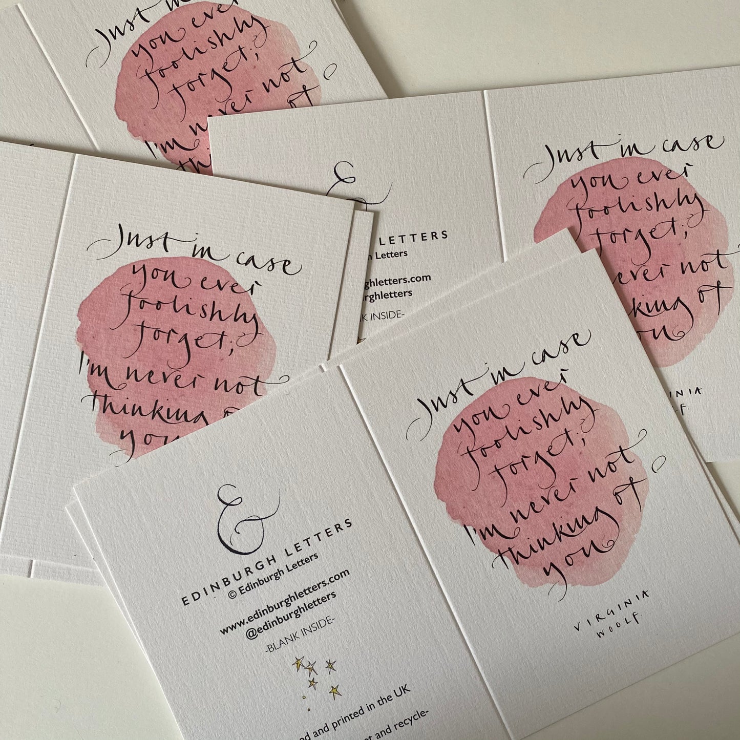 "Incase you ever foolishly forget...." pack of 4 cards