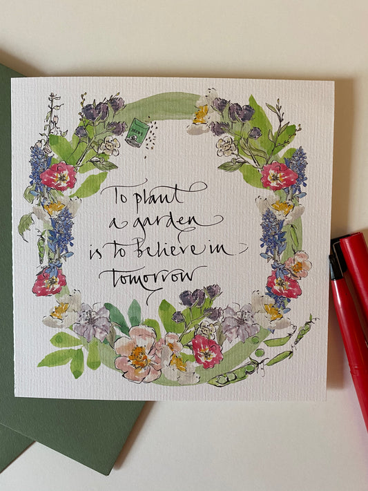 Positive Gardening Greeting Card