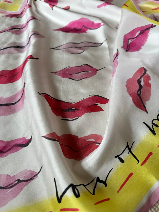 Kiss Kiss 100% Silk Scarf